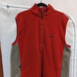 Helly Hansen Men's Fleece Vest, Full Zip, Zippered pockets, Red, Size XXL